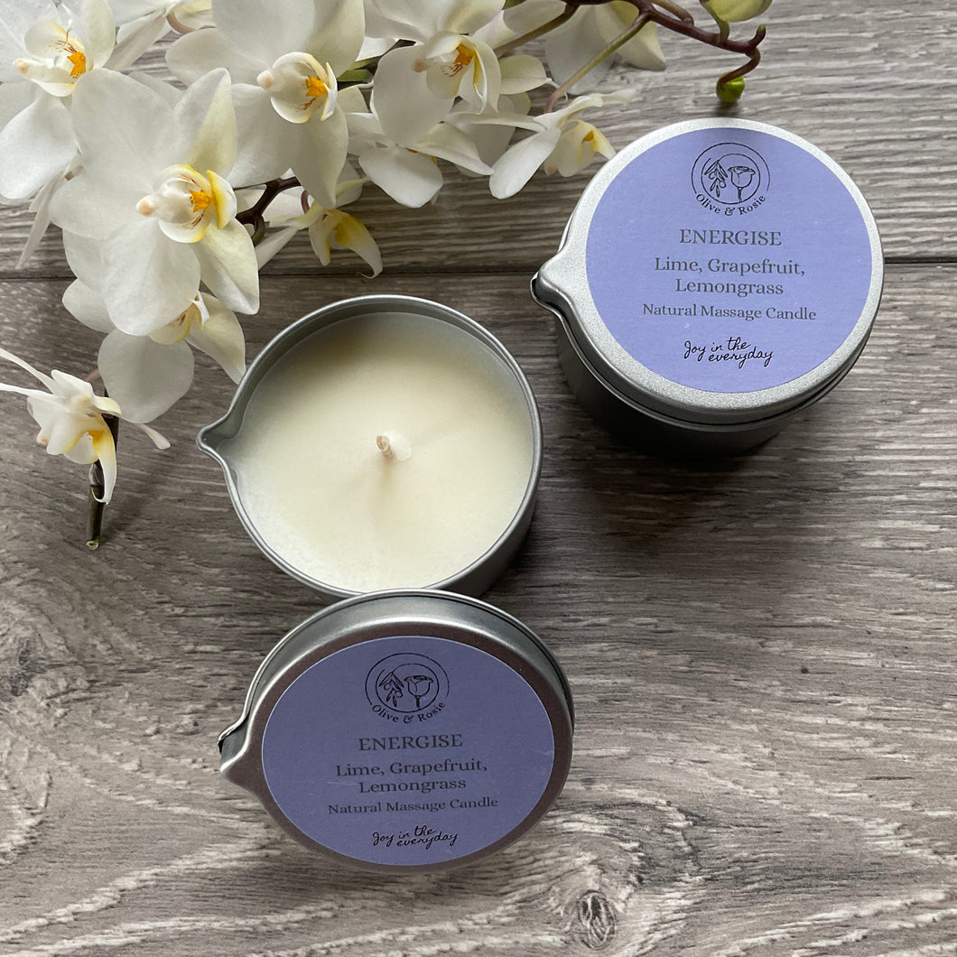 Aromatherapy Massage Candle - Energise